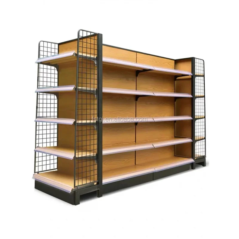 custom.Double Side Rack Good Quality Beer Display Storage Shelves Convenience Display Shelf