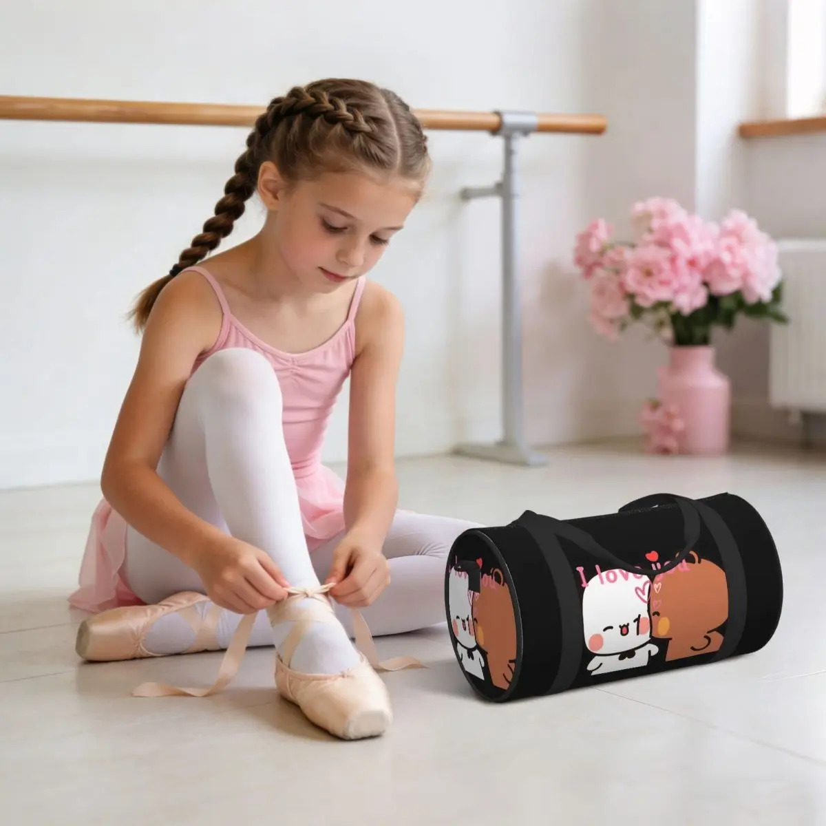 Bear And Panda Bubu Dudu Balloon  Luggage Bag Multi-Functional Duffle Tote Bag Handbags Gym Bags Fitness Bag for Boys Girls
