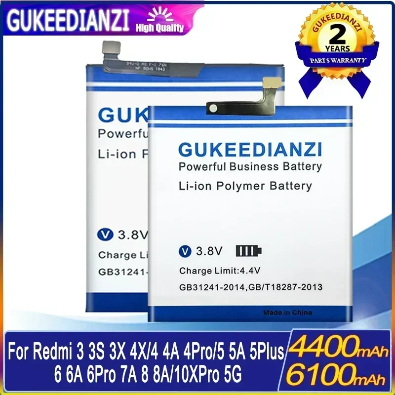 

Аккумулятор для мобильного телефона для смартфона Xiaomi Redmi 10X Pro 5G/3 3S 3X 4X/4 4A 4pro/5 5A 5plus 6 6A 6pro 7A 8 8A/mi A2 Lite A2Lite
