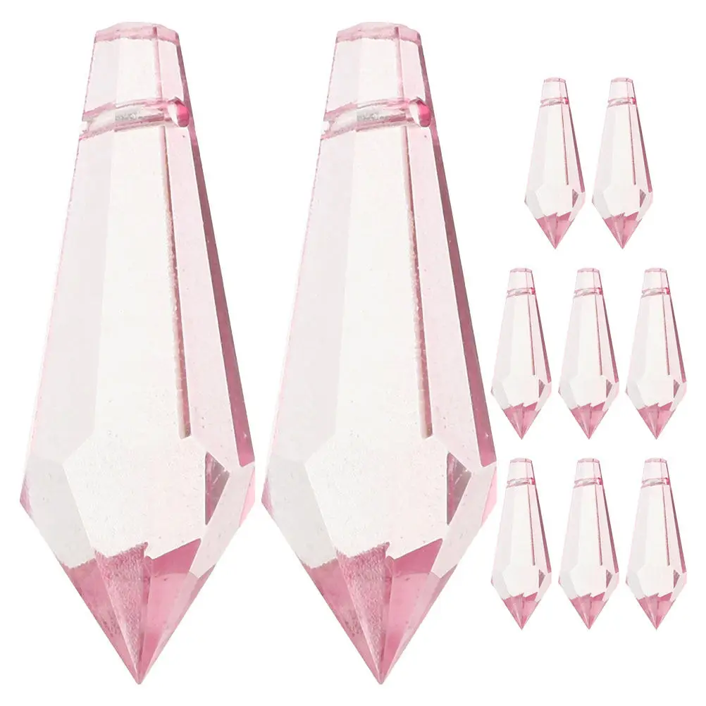 

10 шт. легких подвесных хрустальных кулонов в форме капли, стеклянные элементы для люстр, элегантный декор для свадеб, вечеринок, домашнего освещения