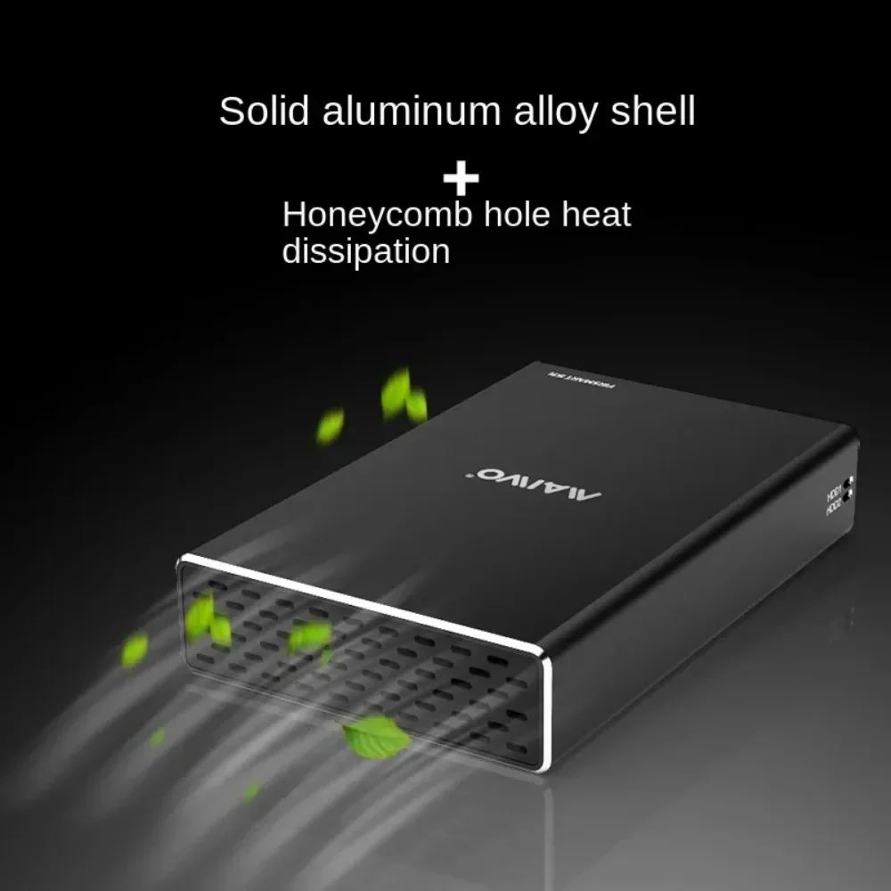 Imagem -03 - Maiwo-caixa de Disco Rígido Externo com Tampa Protetora Dual Bay Solid-state Porta Serial Mecânica Array Disk 25 Pol