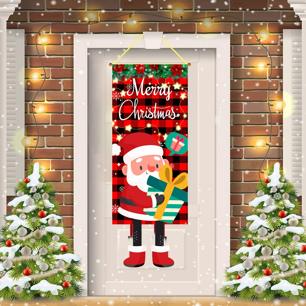 عيد الميلاد أعلام معلقة عيد ميلاد سعيد الديكور للمنزل 2024 أعلام معلقة عيد الميلاد الحلي نافيداد ناتال السنة الجديدة هدية 2025