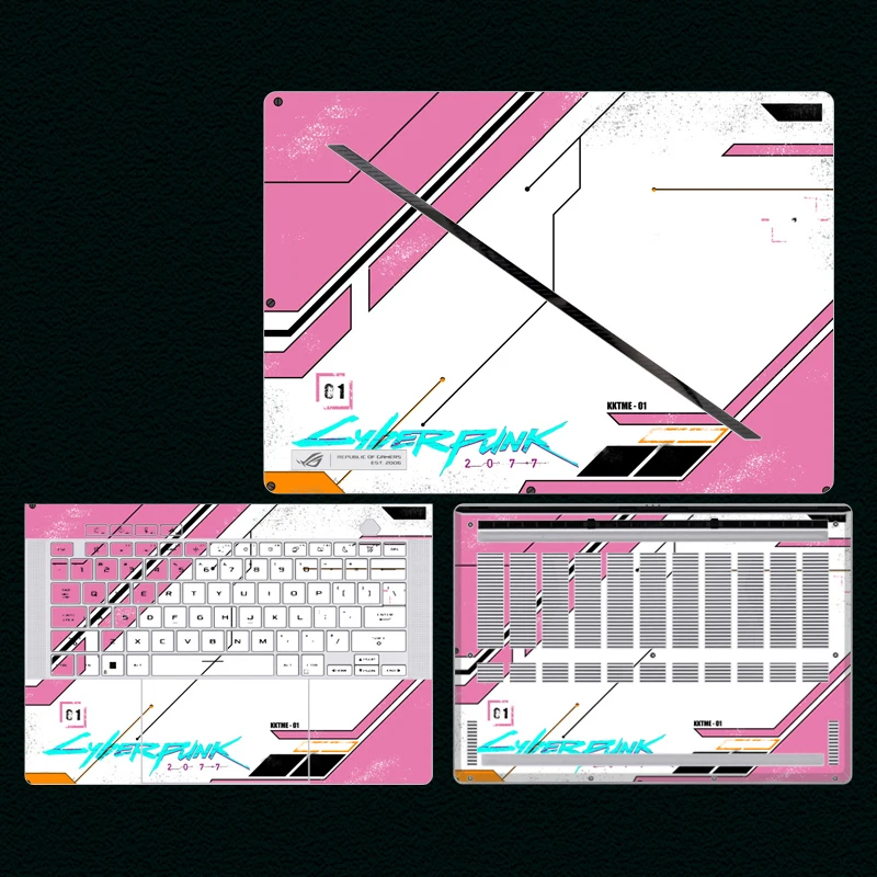 

Изготовленная на заказ кожа для ноутбука 2024 2025 ASUS ROG Zephyrus G14 G16 GA403W GU605M GA403U, виниловая наклейка против царапин с отверстиями для переРЫвания