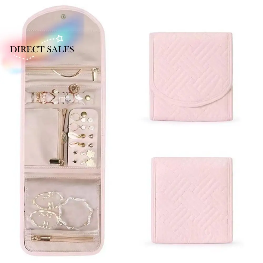 

Simple Foldable Portable Travel Jewelry Bag Packing Bag Necklace Jewelry Case Organizer Earrings Rings Journey Storage Bags Home