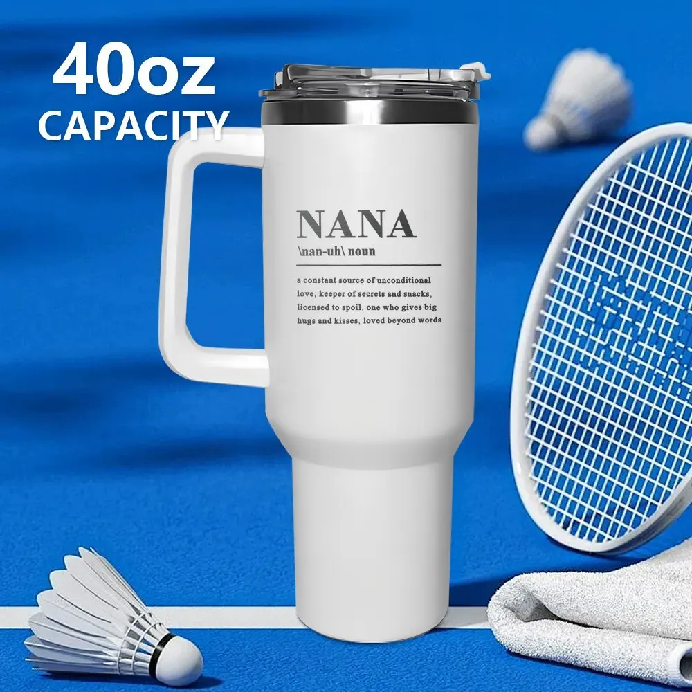 

14oz Nana Thermal Water Bottle With Straw Stainless Steel coffee thermos Keeps Cold Thermos water bottle Gifts for Nana mom
