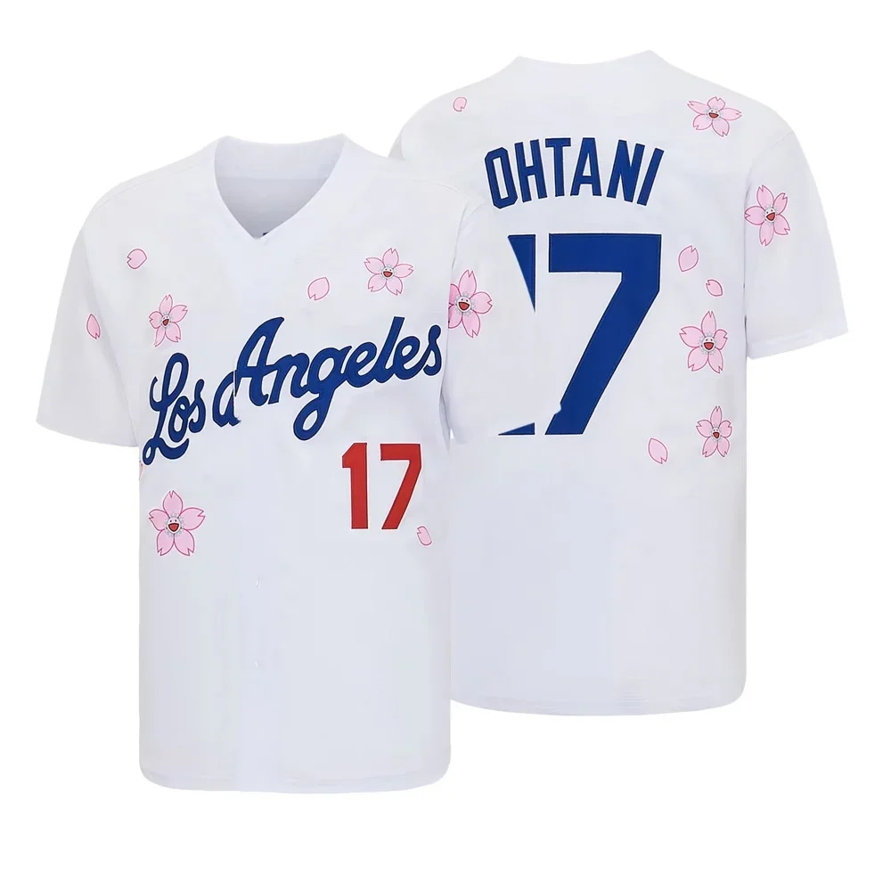Parent-child Ohtani Baseball  Japan 3D Print Cherry Blossom and Team Blue White Versions,Training Competition Apparel Fashion 26