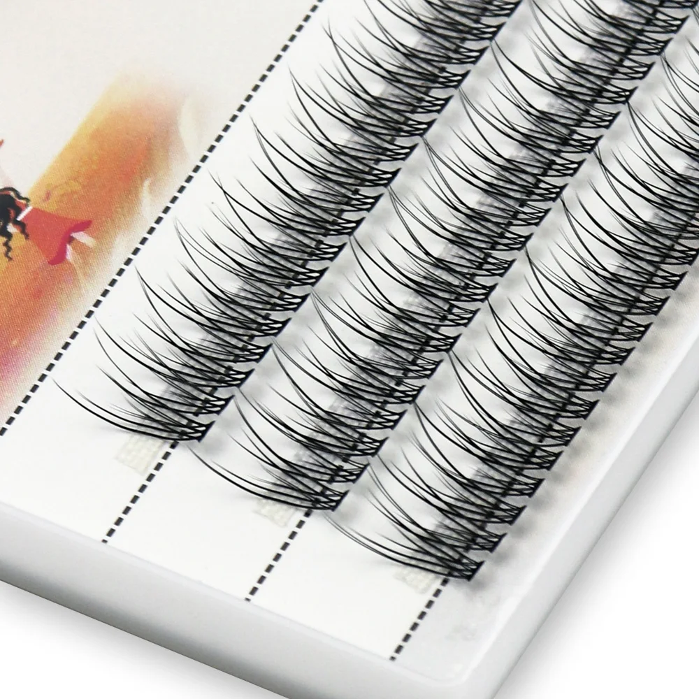 Fishtail Mink Künstliche Wimpern 1 Box/120 Bündel Natürliche Wimpernverlängerung 3D Russische Einzelwimpern-Cluster Make-up-Tools Wimpern – Detail 1
