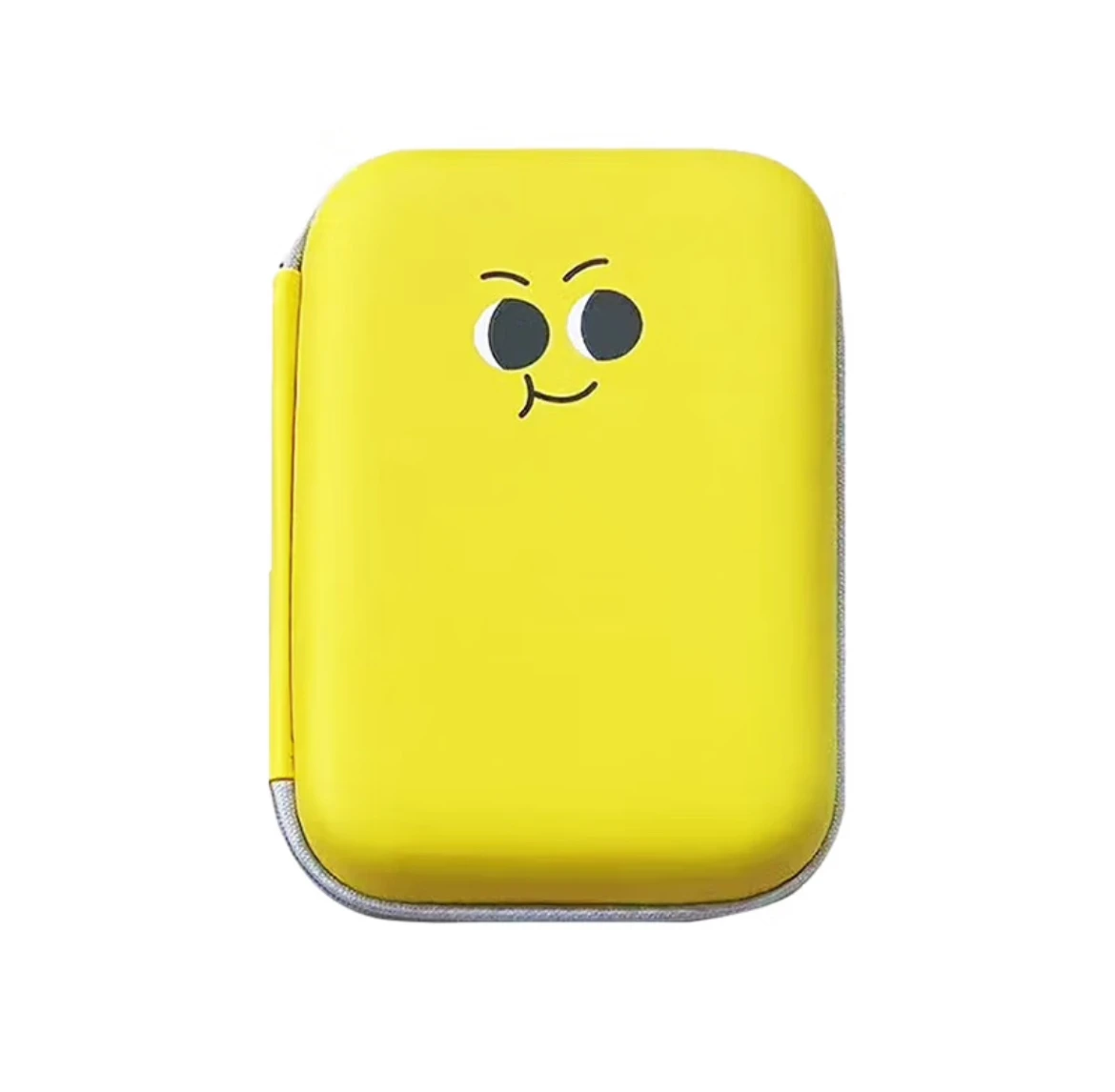 Roche blood glucose meter storage bag, light sugar and easy to carry cute smiling face small yellow bag