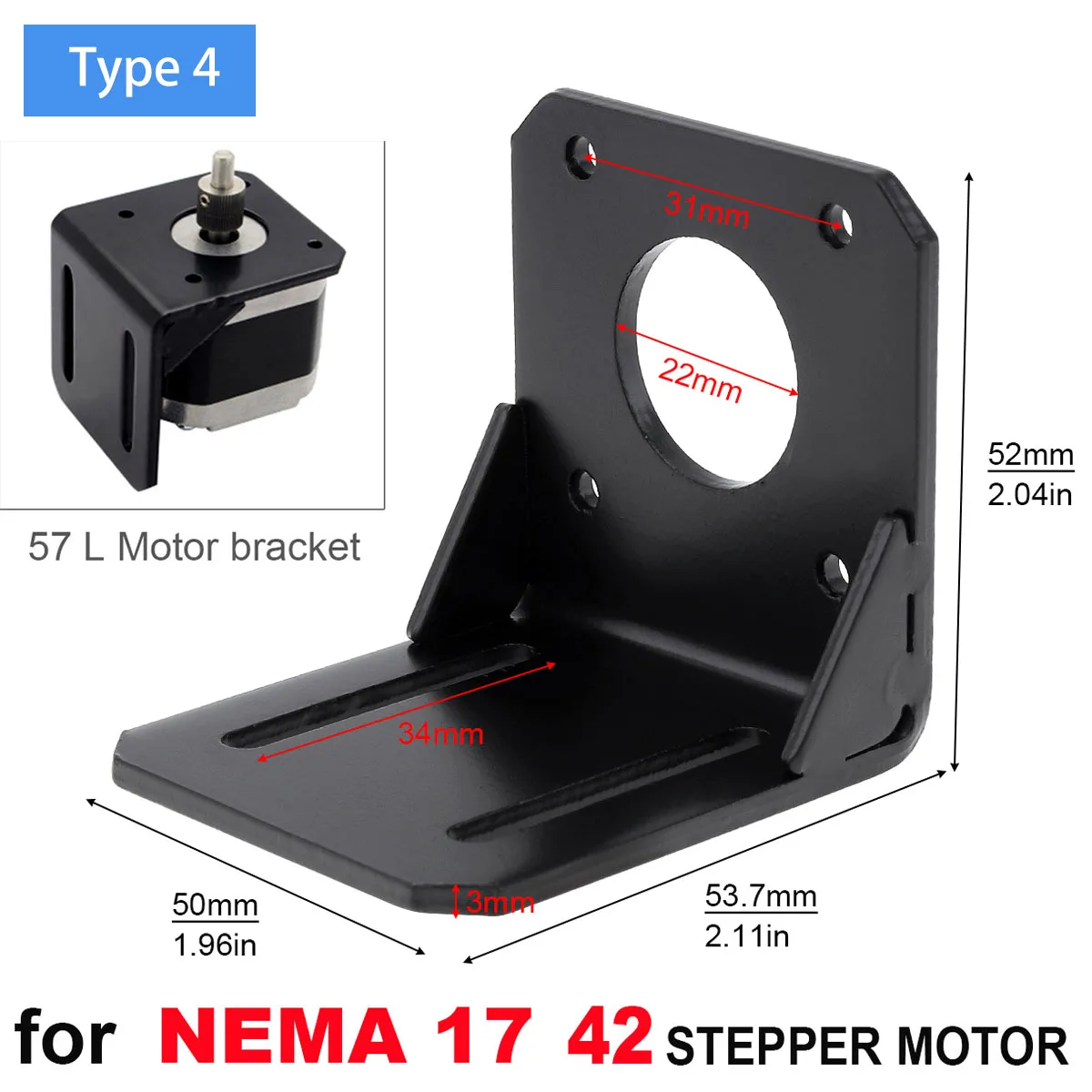 Stand DC Motor Bracket Mount for 370 380 385 390 395 555 550 545 540 750 755 775 795 NEMA17 NEMA23 JGY370 Worm DC Motor Holder