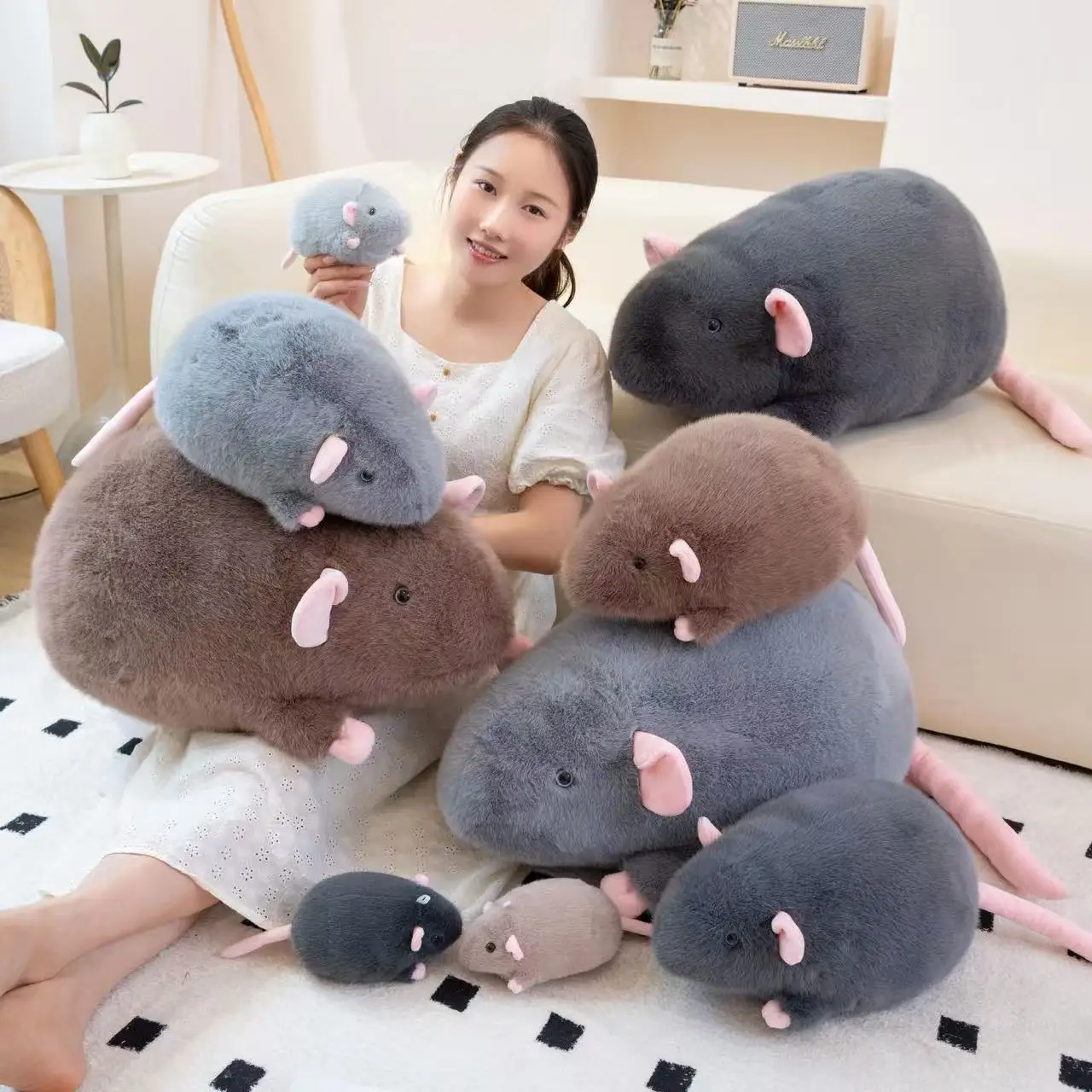 

18/35cm Latest Fat Big Mouse Doll Plush Toy Handmade Doll Cartoon Anime Cute Pillow Pillow Pillow Children's Birthday Gift Doll