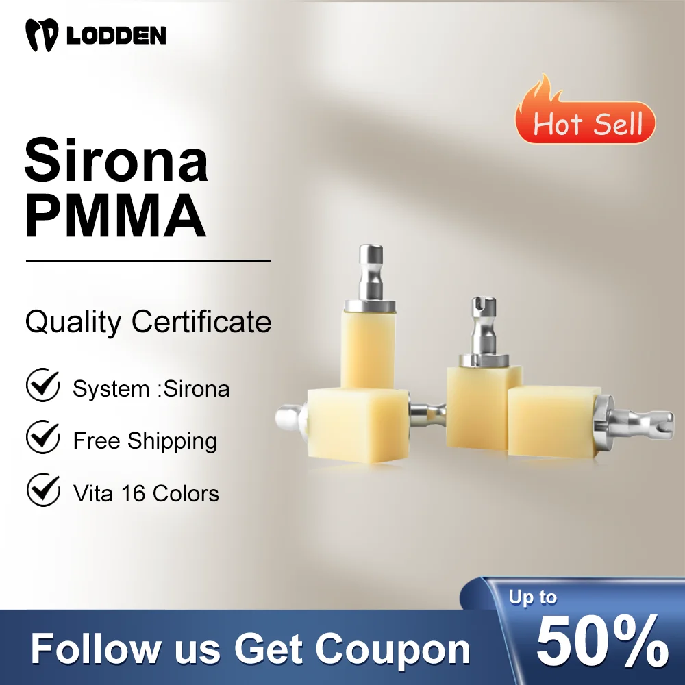 

LODDEN Sirona C14 B40 PMMA Block Dental Laboratory Dental Resin Block for CAD CAM CEREC Dental Supplies Dentist Materials