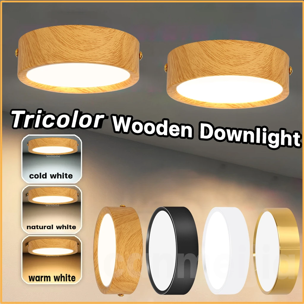 

3-цветный светодиодный потолочный светильник с функцией памяти 5/25 Вт, точечный светильник, светодиодный светильник для домашнего освещения, кухня для гостиной, спальни