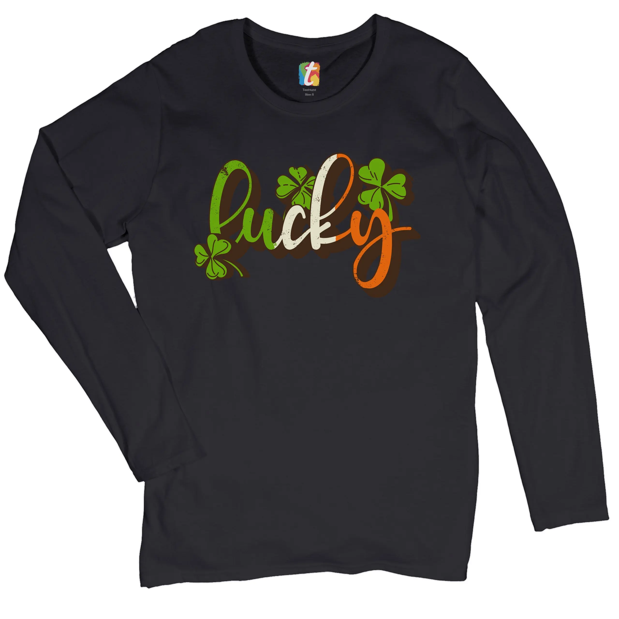 Lucky Women's Long Sleeve T-shirt Irish St. Patrick's Day Leprechaun Elves