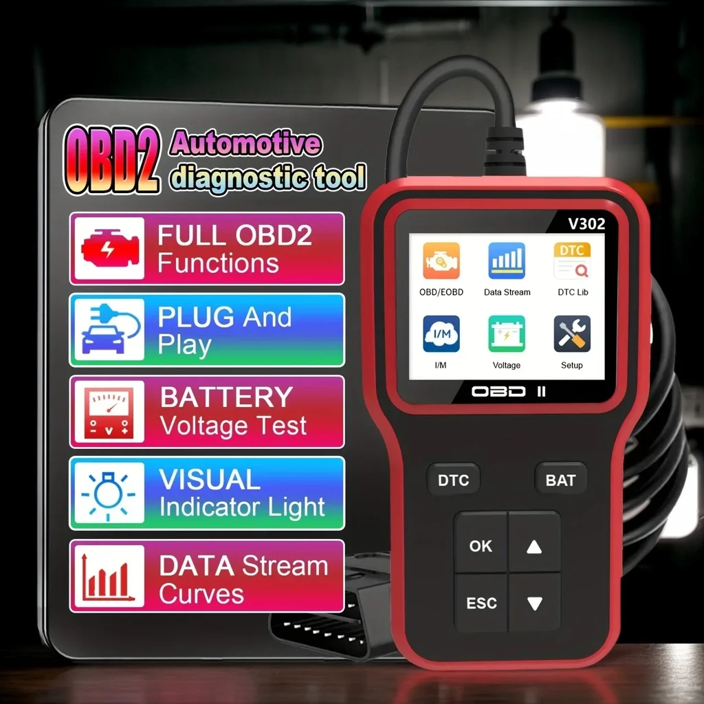 

Красный сканер OBD2 с питанием от USB — универсальный считыватель кодов неисправностей двигателя автомобиля для всех транспортных средств с протоколом OBD II