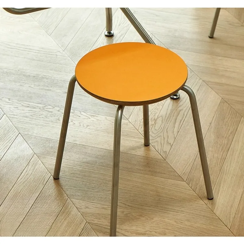 

Nordic Minimalist Round Stool - Modern Low Seat for Small Spaces, Living Room, and Vintage Dining Areas Furniture Chair