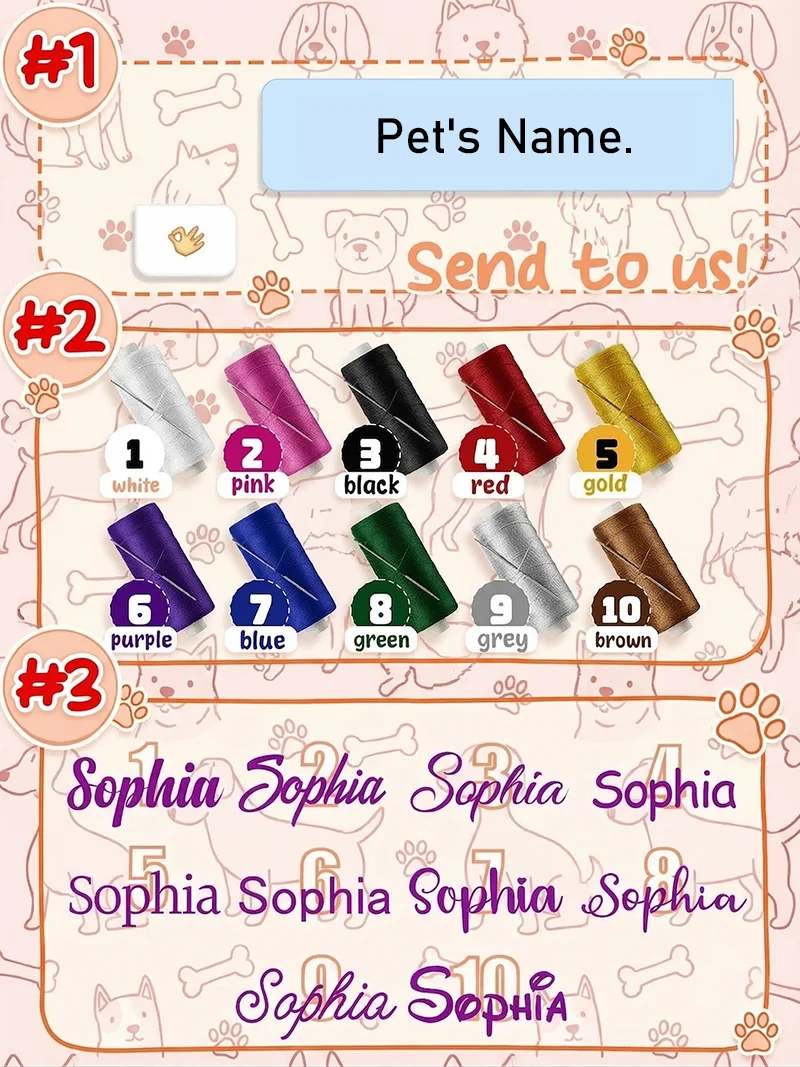 Custom Embroidered Name Polka  - огляд і ціна Dog Bandana Scarf
