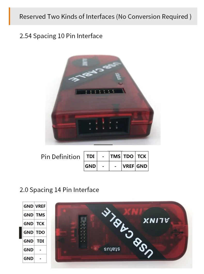 ALINX AL321: Platform Cable USB Blaster for XILINX FPGA JTAG Program Download