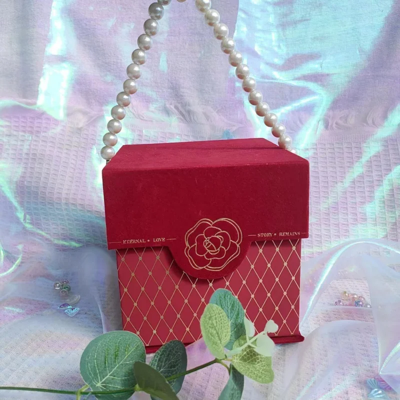 Customized. New Square Camellia Wedding Candies Box Packing Box Hand Towel Box Box Wedding