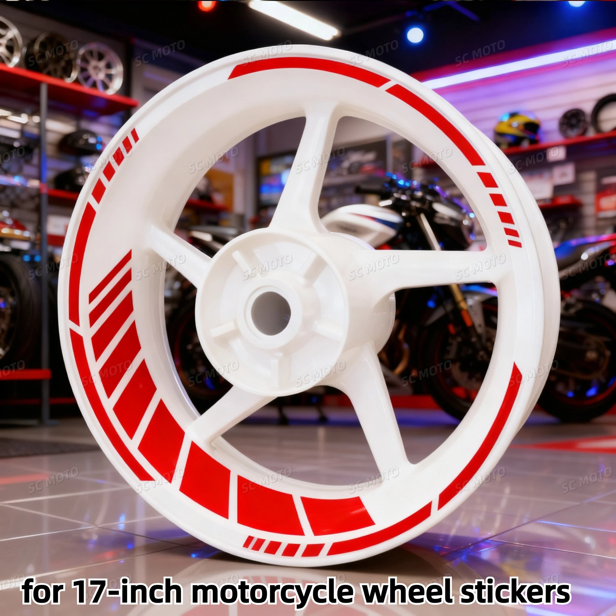

16 шт. для 17-дюймовых наклеек на колеса мотоцикла, водонепроницаемые самоклеящиеся виниловые наклейки в полоску, украшение для ступицы велосипеда «сделай сам»