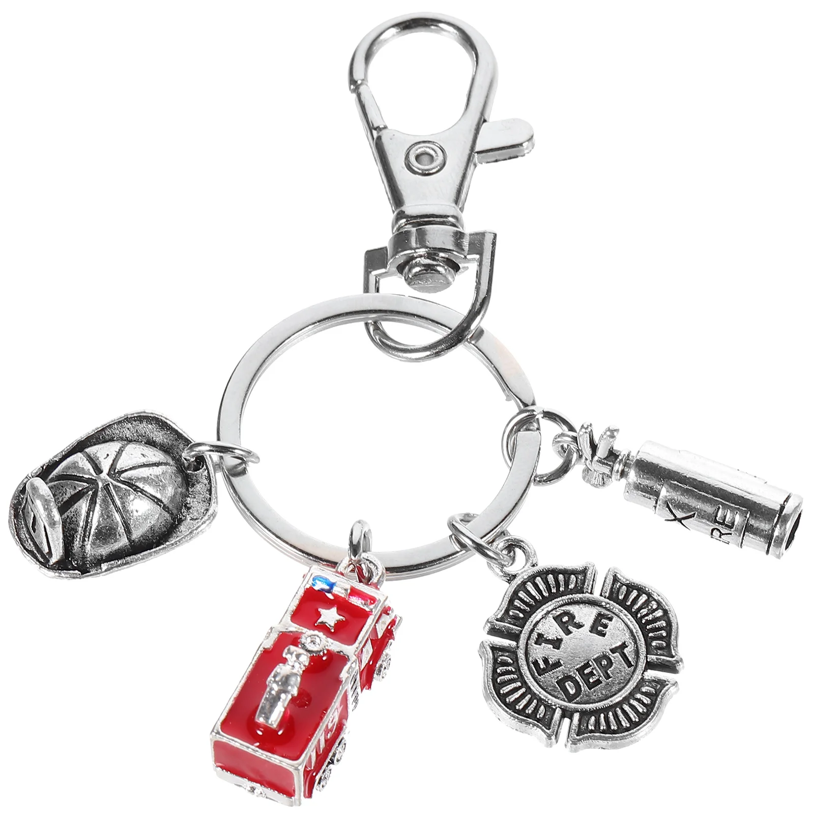 Firefighter Safety Equipment Key Chain Bulk Fireman Keychain Hard Hat for Women Chains Boyfriend Alloy Fob