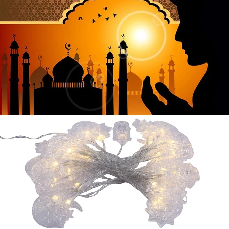 USB Constant Light 6 Meters 40 Lamps Arab Eid Palace Lights Decorative Gulbang Festival Lights Colorful String Lights