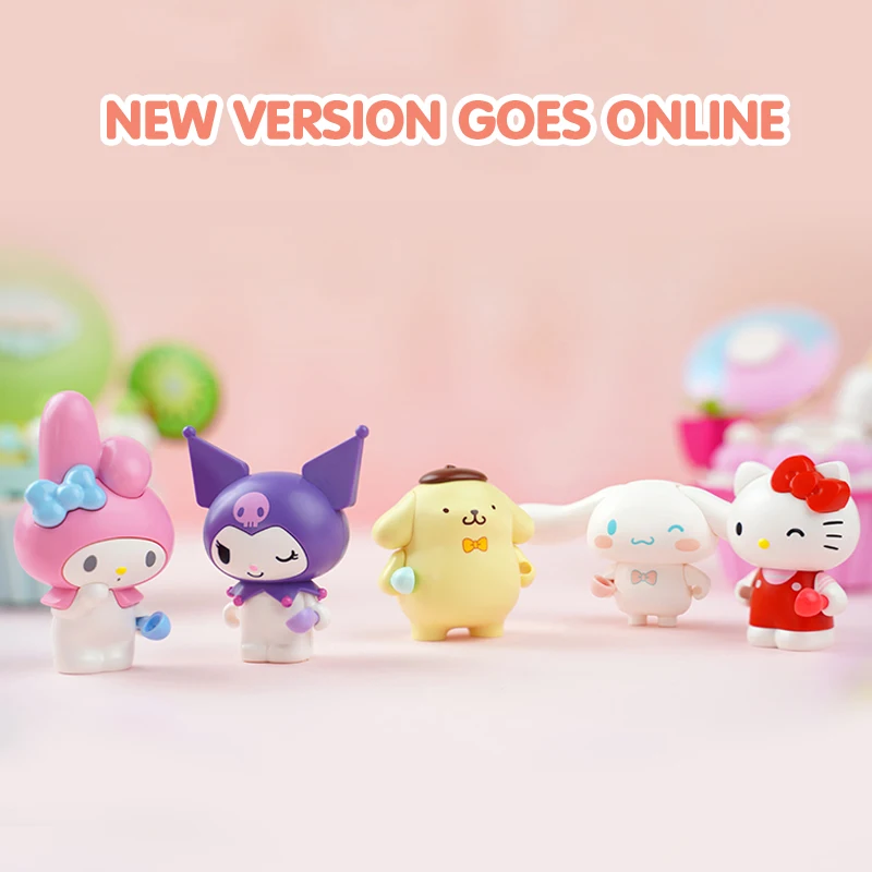 Sanrio Kuromi Hellokitty BLOCK Original Series Cartoon Cake Assembly Building Block Toys Cinnamoroll My Melody Girls Collection