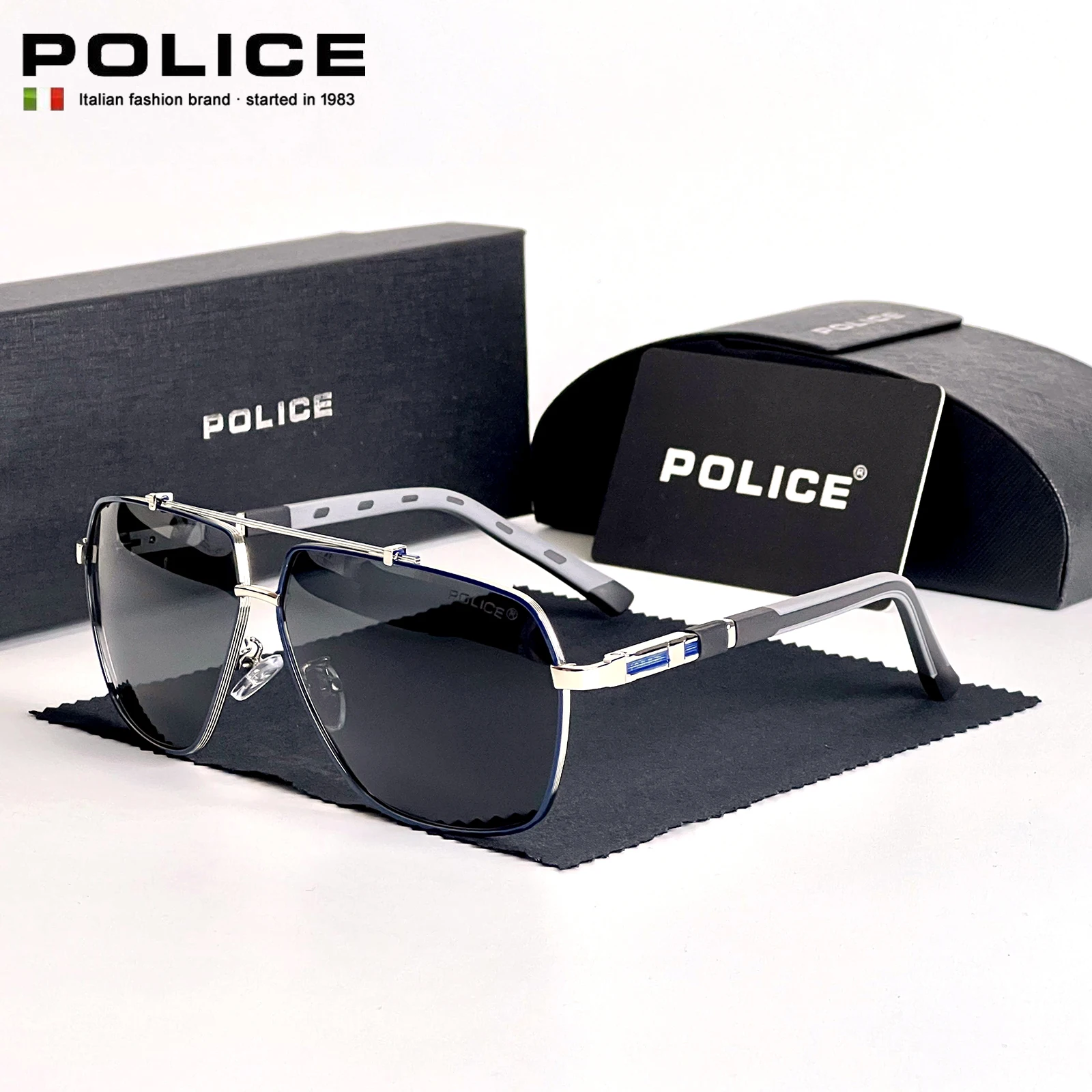 Policer Luxury brand Sunglasses Polarized for Men Classic Sun GlassesHigh Quality Eyewears Pilot Goggle UV 400 Protection 6321