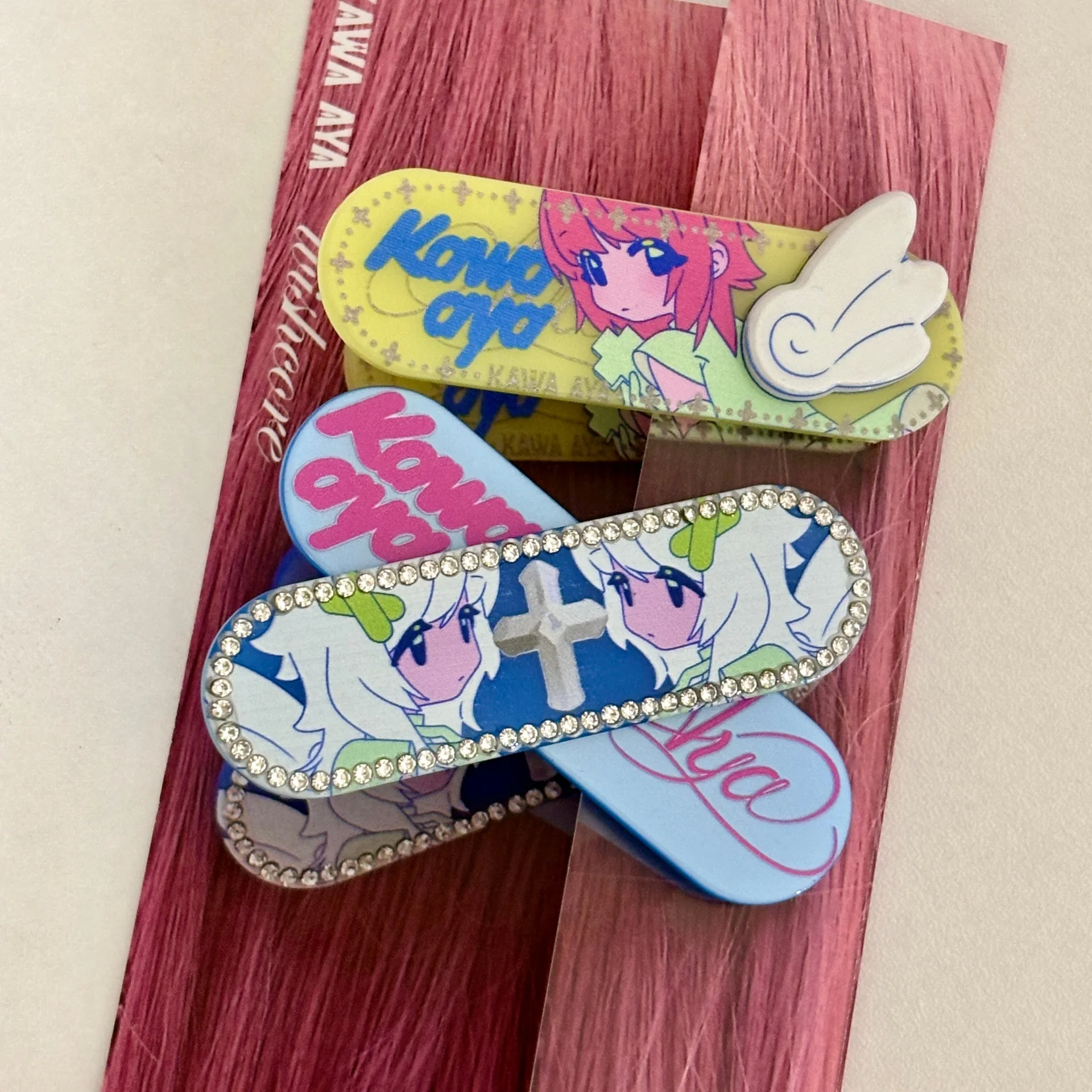 

Original Angel Acetate Hair Clip Three Dimensional Wings Water Diamond Dopamine Style Cute Subculture Hair Accessories Gift