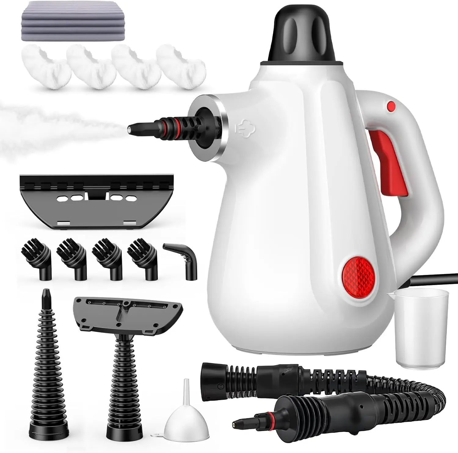 Steam Cleaner, Portable Handheld for Home & Car - 16-Piece Tools, Deep Clean Bathrooms, Kitchen, Tiles, Windows
