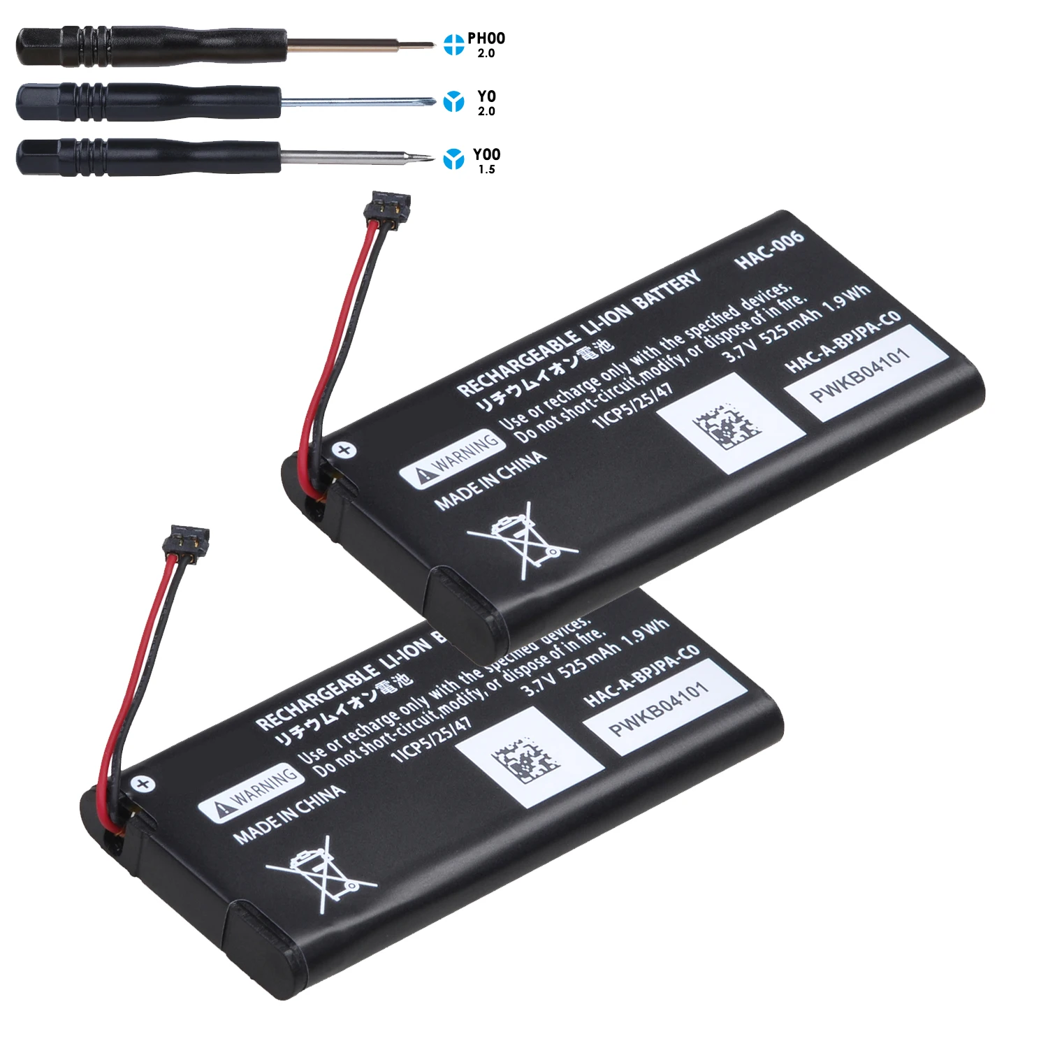 

2Pack HAC-006 Replacement Battery for Nintendo Switch Joy-Con Controller HAC-015, HAC-016 NS Joycon