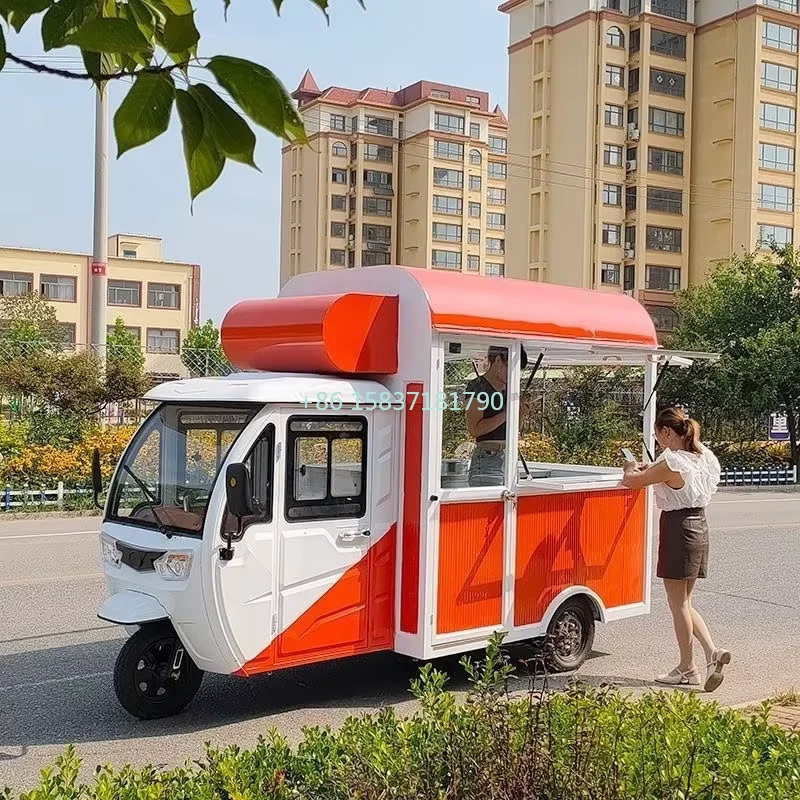 Fast Mobile Dining Car Food Cart 3 Wheeler Food Electric Three Wheel Coffee Vend Tricycle Truck Mobile Kitchen Dining Cart Price