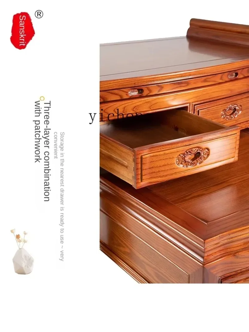 Solid Wood Offering Table Buddhist Platform Living Room Incense Case God Of Wealth Strip Case Buddhist Platform HouseholdD4