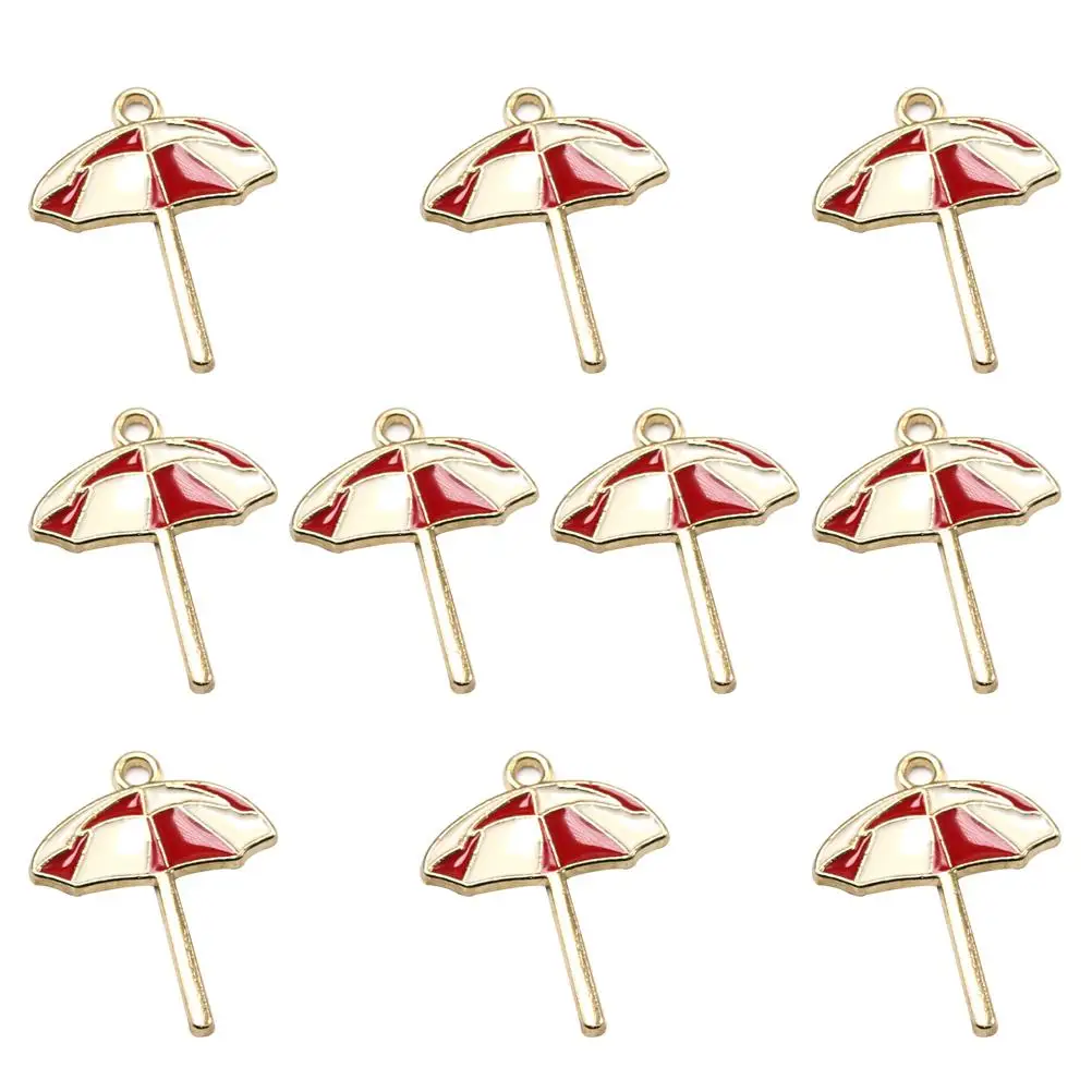 

10 Pcs Sunshade Umbrella Alloy Pendant Charm Jewelry Making Metal Charms Diy Necklace Bracelet Earrings Project Accessories