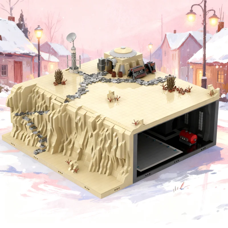 

7326pcs MOC Tatooine Secret Base Star Battle Model Building Blocks Creative DIY Gift Display Decor Assemble Premium Adult Kids