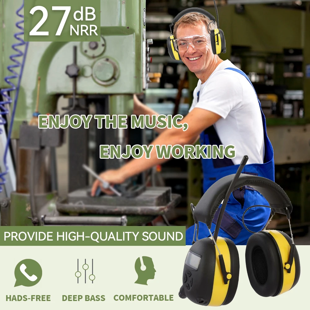 Hunting Hearing Protection Bluetooth Headphones Electronic Shooting Earmuffs Ear Protector AM/FM Radio Headphone