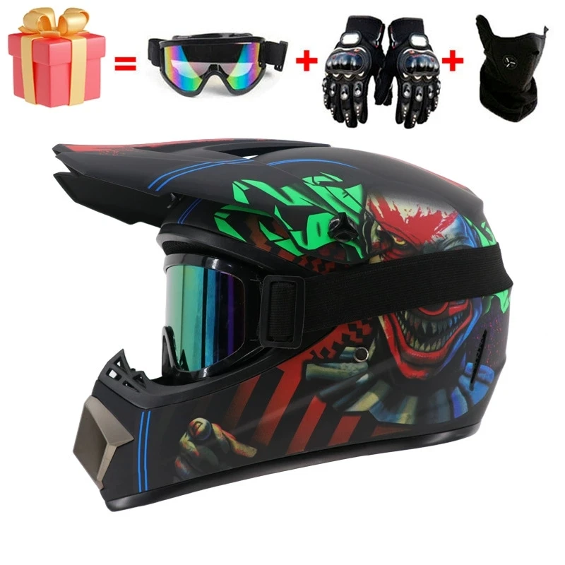 DOT Approved Youth Kids Motorcycle Helmet Off-Road Dirt Bike Downhill ATV DH Cross Go-kart Capacete