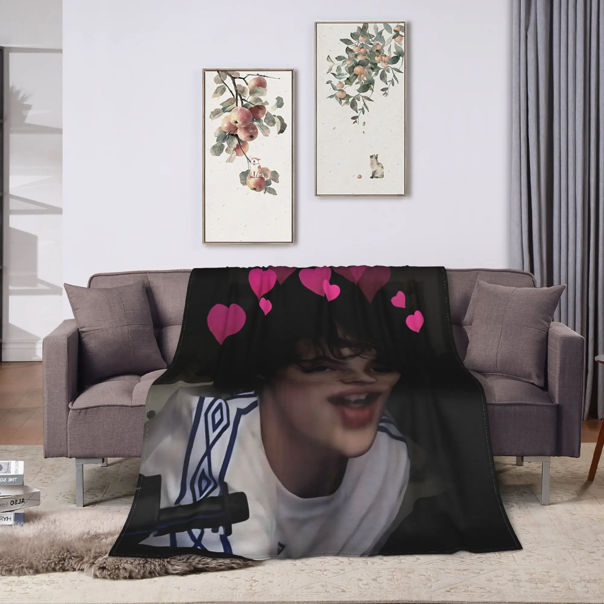 Finn Wolfhard Soft Blanket  Boy Girl Plush Bedding Throws Aesthetic Bedroom Flannel Bedspread Sofa Bed Cover