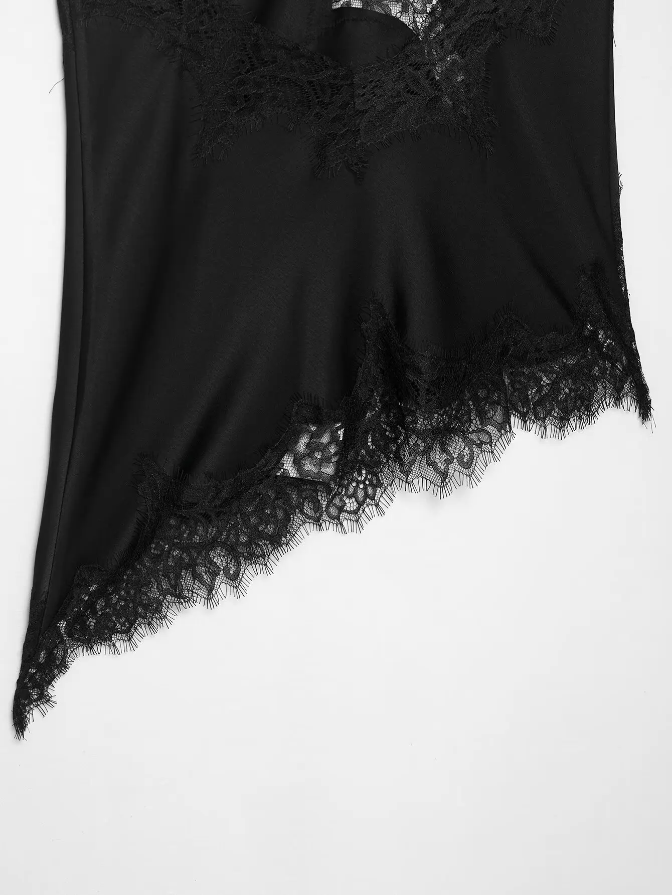 MYST&ZA2025 Summer New Arrivals Women's Wear Asymmetrical Hem Lace Decorated Suspender Top image 6