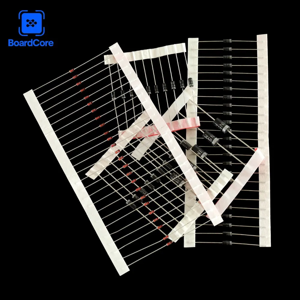 100 шт./лот 1N4148 1N4007 1N5819 1N5399 1N5408 1N5822 FR107 FR207 набор выпрямительных диодов быстрого переключения диод Шоттки комплект резисторов