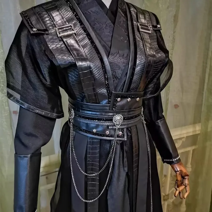 He Xuan Cosplay Costume Tian Guan Ci Fu Chang Geng Mo Ran Cosplay Costume Black Hanfu For Women Men - view 5