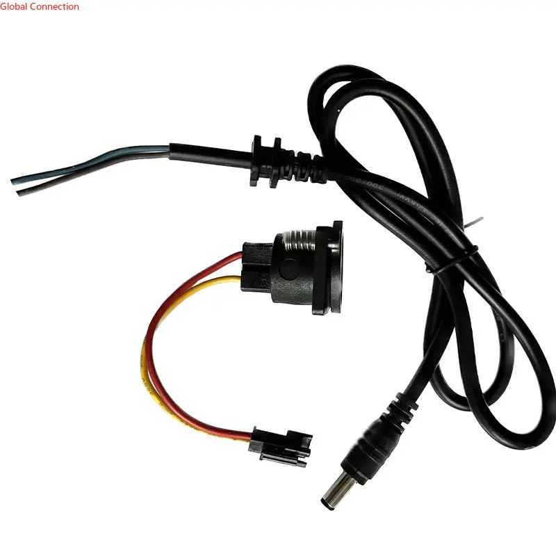 Electric Bicycle DC2.1/2.5 Power Cord 36/48V Lithium Battery Charging Male Female Plug with Wire Connection Charger Accessories