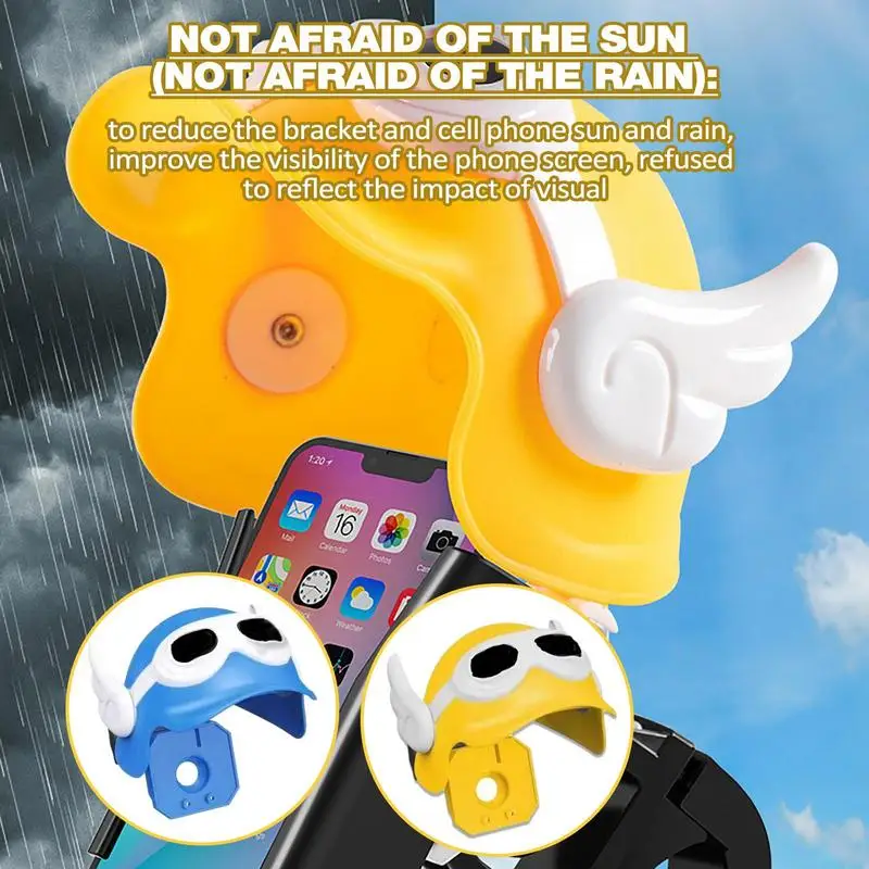 Phone Holder Helmet Umbrella With Sun Shade Creative Mini Parasol Sun Shade Bicycle Umbrella For Riding Outdoor Sunshade