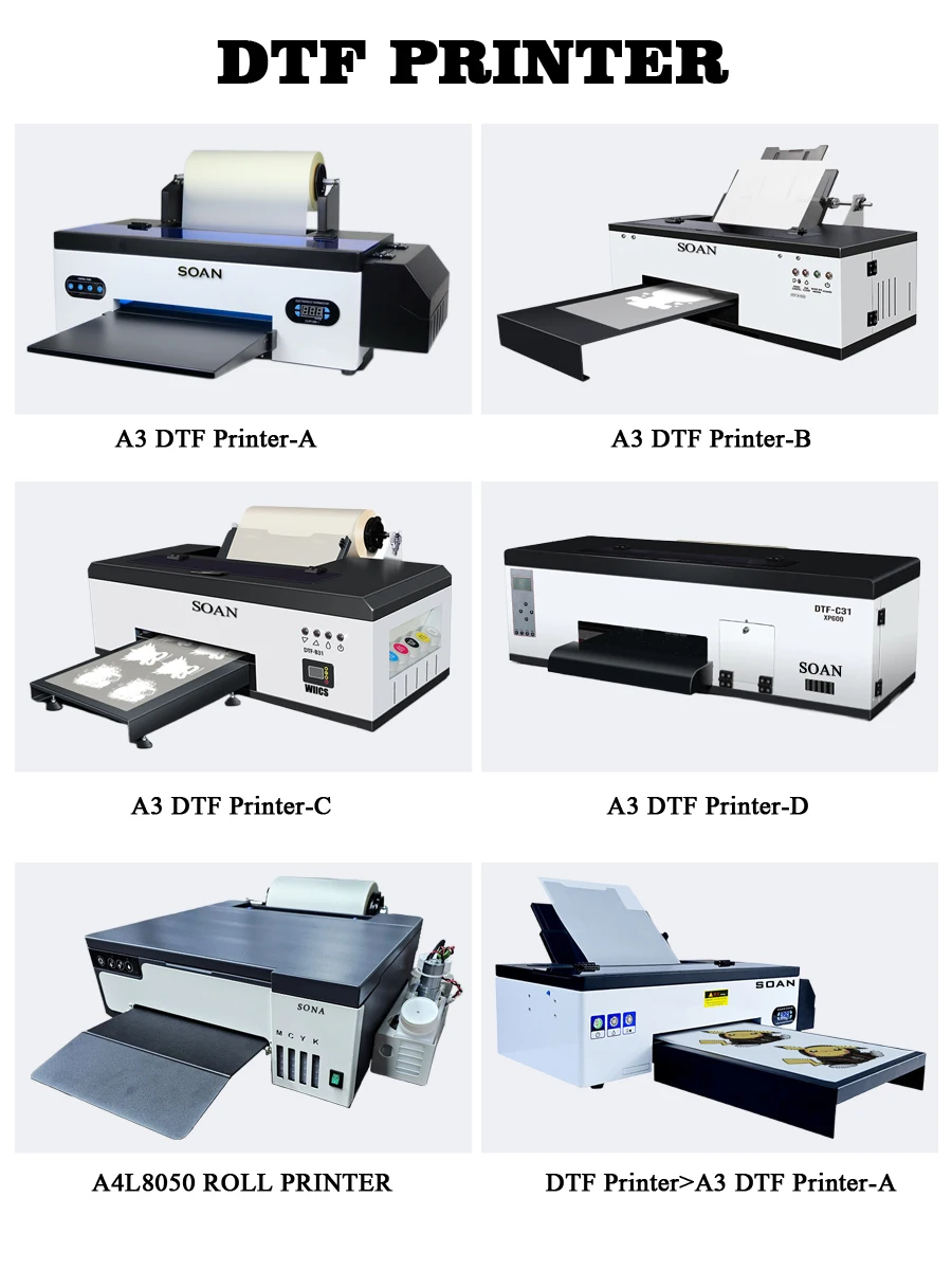 XP600 DTF Printer A3 DTF Directly to Film Printer with Curing Oven T-shirt Printing Machine A4 DTF Transfer Impressora
