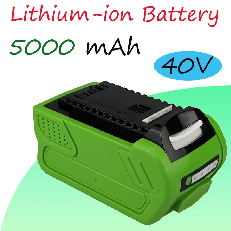 

5.0Ah 40V Lithium-ion Battery For Greenworks G-MAX 29472 29462 29252 20202 22262 25312 Cordless Power Tools Replacement Battery