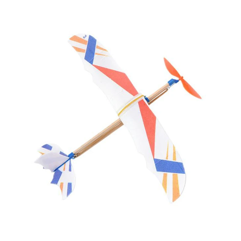 1pc Rubber Band Powered Glider Airplane Flying Glider Planes Toys Windup Flying Copter Toys Handout Glider Model Kids Birthday