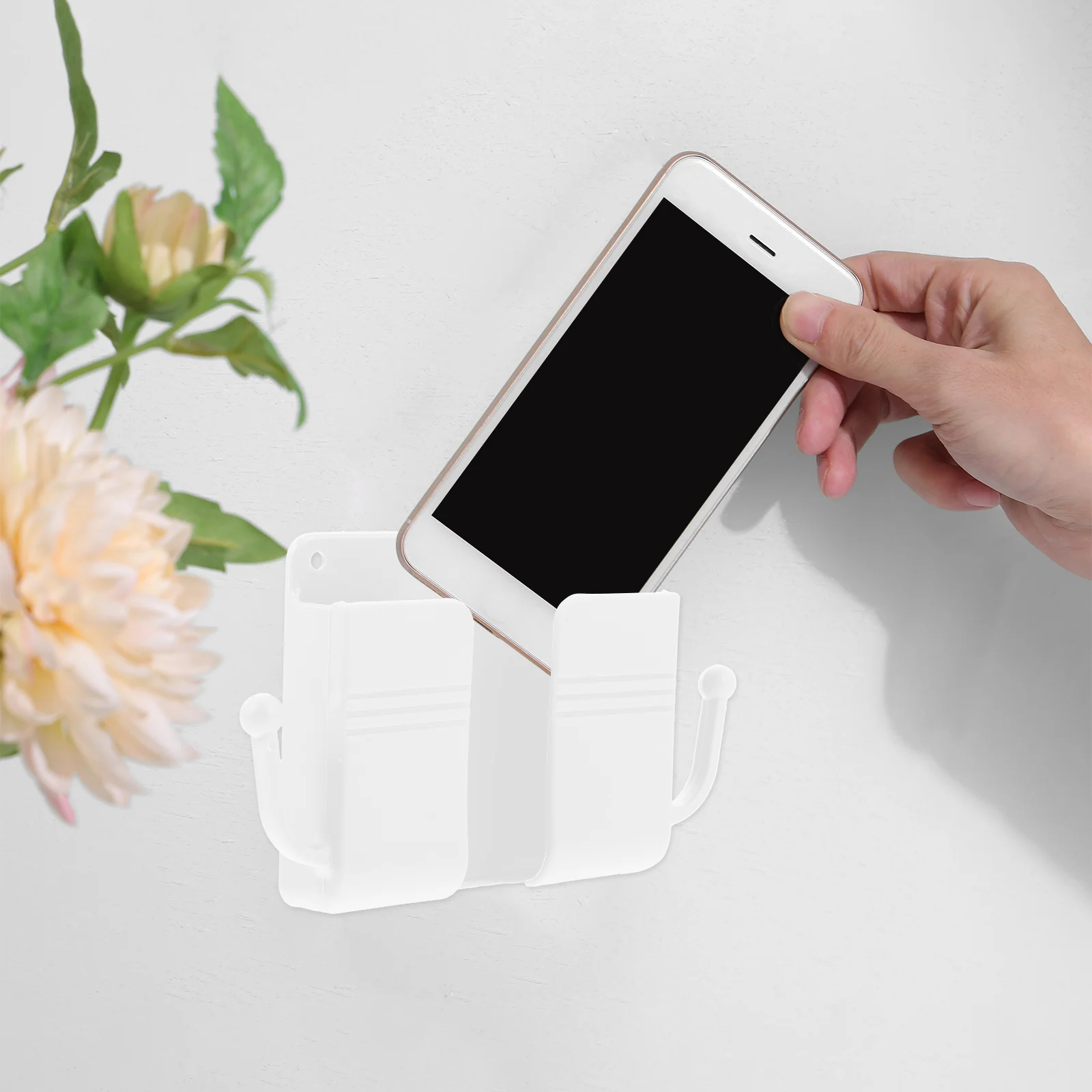 5 Pcs Remote Control Storage Box Convenient Controller Holder Bedroom Accessory Hanger Sturdy Stand Wall Hanging Plastic Shelf