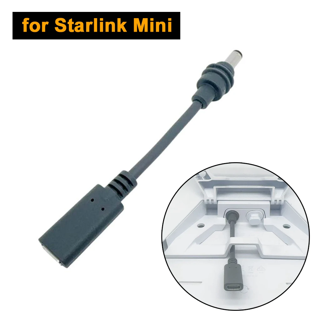 Starlink ミニ USB C から DC 電源ケーブル簡単なインストール損傷率を低減 12 センチメートル延長補助コードポータブルアクセサリー