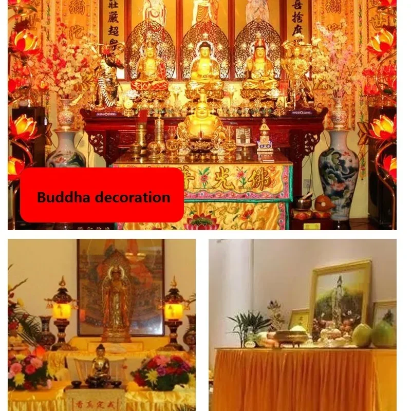 Golden Silk Yellow Cloth Pure Cotton Buddha Cloth Decorations Buddhism Worship Buddha Hall Cover Buddha Statue Golden Velvet