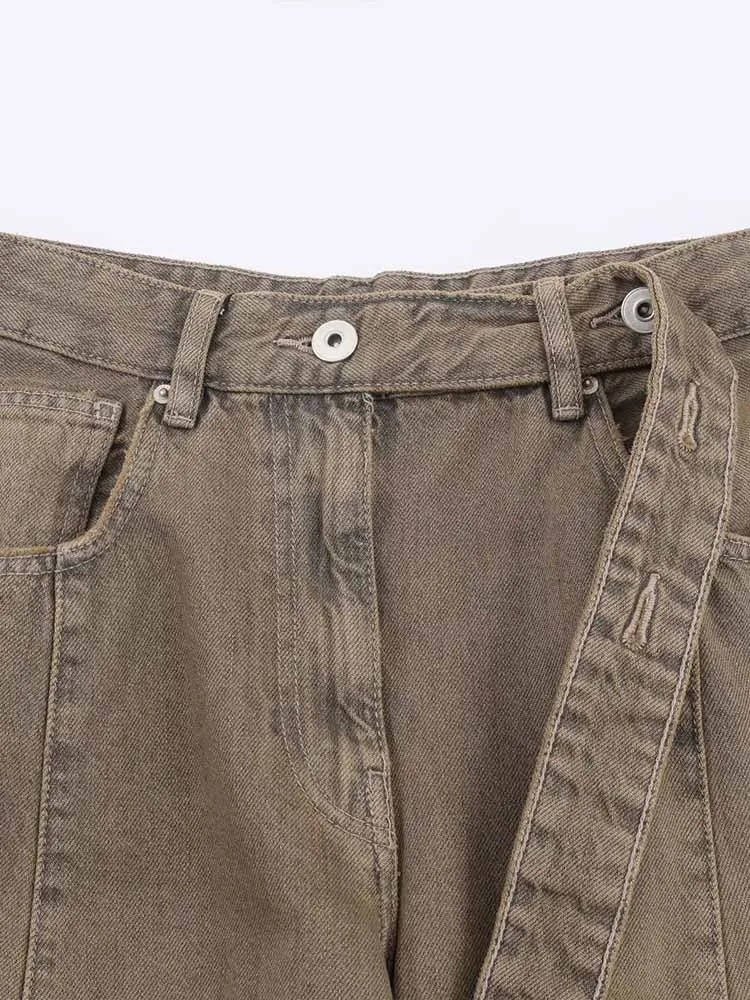 ملابس نسائية على الطراز الأوروبي والأمريكي، موضة جديدة، بسيطة ورجعية، متعددة الاستخدامات، فضفاضة، منخفضة الخصر. #3