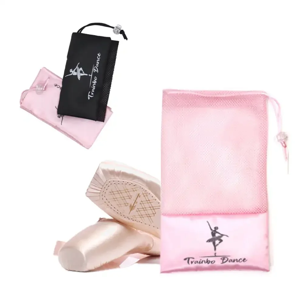 28x16.5cm Dance Bag Shoes Storage Pouch Ballet Organizer Handbag Bags Pouches Satin Ballet Shoe Bag Dance Shoes Pouch